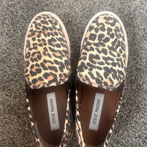 Steve Madden Animal Print Slip-On Sneakers